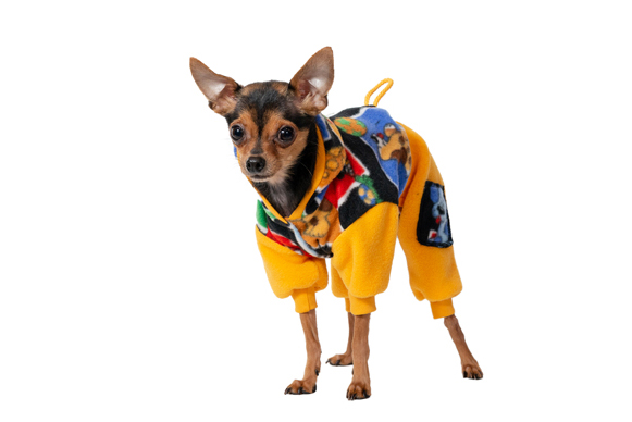 Ziemas suņu apģērbs - silts ērts plīša kombinezons