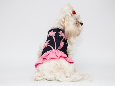 Džinsa kleita ar aplikāciju sunitīm, XS-S