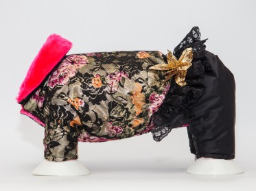 Siltināts suņu ziemas kombinezons ar ar svārkiem,S