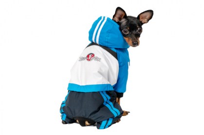 Siltināts suņu ziemas kombinezons ar kapuci,S