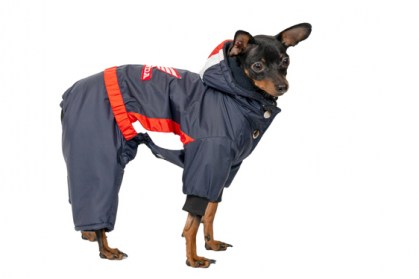 Siltināts suņu ziemas kombinezons ar kapuci,S