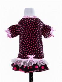 Suņu kleita ar rozā zirņiem, XS